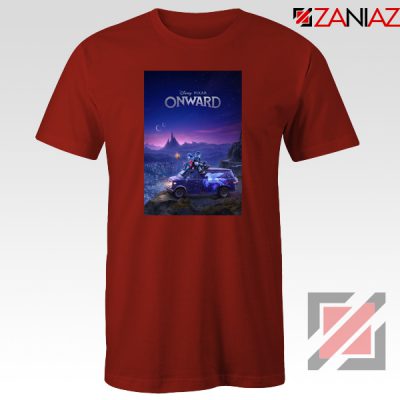 Onward Poster T-Shirt Walt Disney Studio T-Shirt Size S-3XL Red