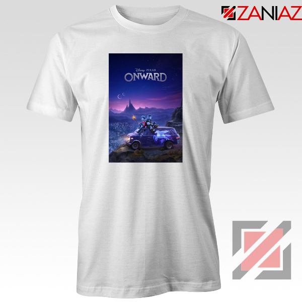 Onward Poster T-Shirt Walt Disney Studio T-Shirt Size S-3XL White
