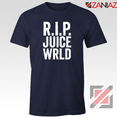 RIP Juice Wrld Red T-Shirt Cheap Musician T-Shirt Size S-3XL Navy Blue