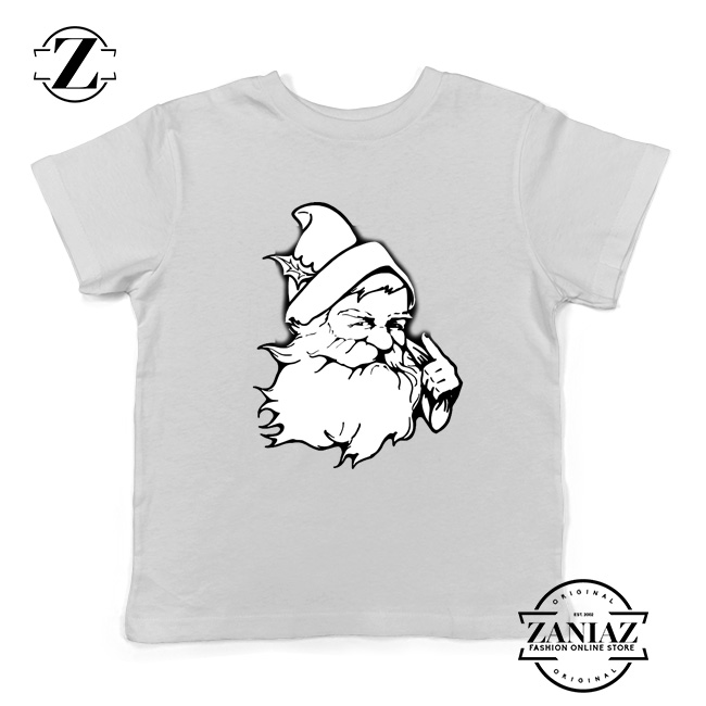 Santa Claus Face Youth Tshirt Funny Christmas Kids Tshirt Size S-XL White
