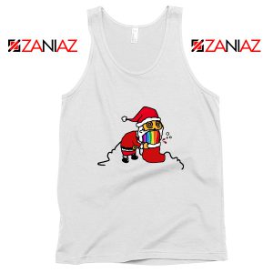 Santa Rainbow Tank Top Funny Christmas Gift Tank Top Size S-3XL White