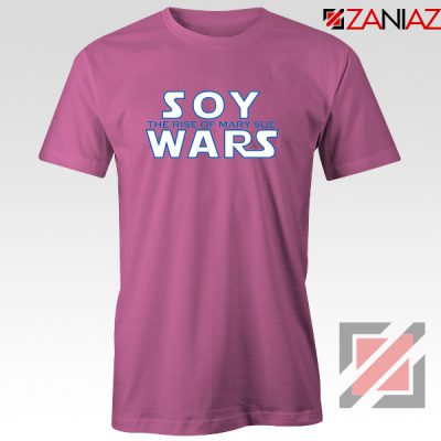 Soy Wars The Rise Of Mary Sue T-Shirt Star Wars Parody T-Shirt Pink