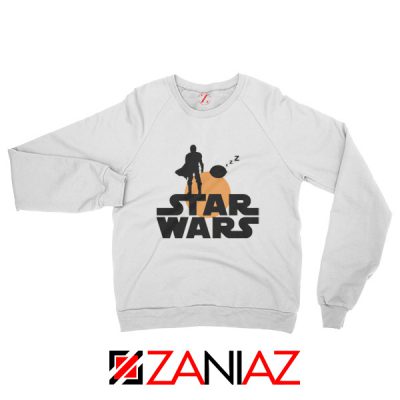 Star Wars Mandalorian Sweatshirt Gifts Film Best Sweatshirt Size S-2XL White