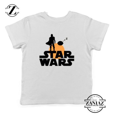 Star Wars Mandalorian Youth T-Shirt Gifts Film Best Kids Shirts Size S-3XL White