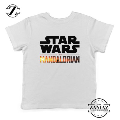 Star Wars The Mandalorian Kids Tee Shirts American TV Series Size S-XL White