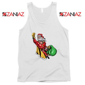 Super Santa Claus Tank Top Ugly Christmas Tank Top Size S-3XL White