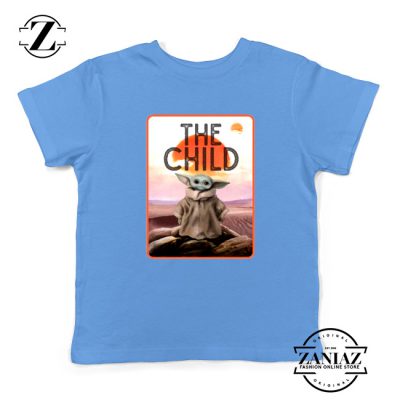 The Child Baby Yoda Kids Blue Tee Shirt