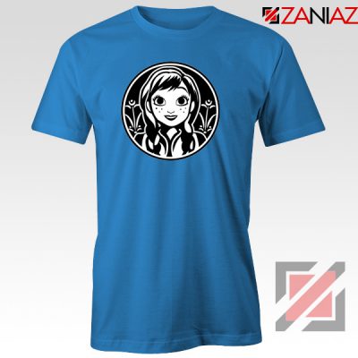 Anna Frozen Tshirt Princess Disney Tee Shirts S-3XL Blue