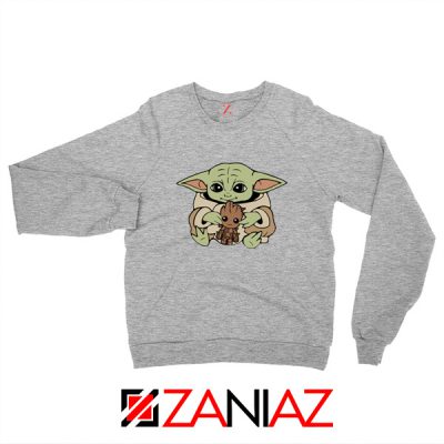 Baby Yoda Baby Groot Sport Grey Sweatshirt