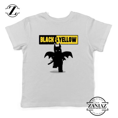 Batman Bat and Yellow White Kids Tshirt