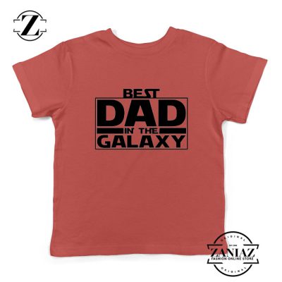 Best Dad In The Galaxy Youth Tshirt Starwars Merch Kids Tee Shirts S-XL Red