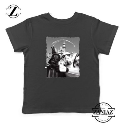 Darth Vader And Stormtrooper Kids Tshirt Disneyland Youth Tee Shirts S-XL Black