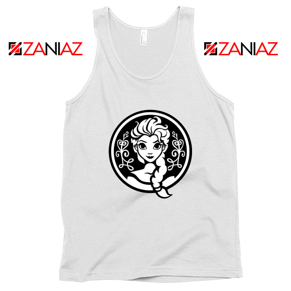 Elsa Frozen Tank Top Princess Disney Tops S-3XL White