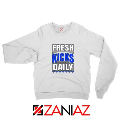 Fresh Kicks Daily Sweatshirt Sneaker Head Gift Sweatshirt Size S-2XL White