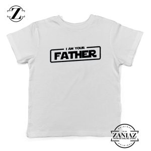 I Am Your Father Kids Tshirt Darth Vader Quote Youth Tee Shirts S-XL White