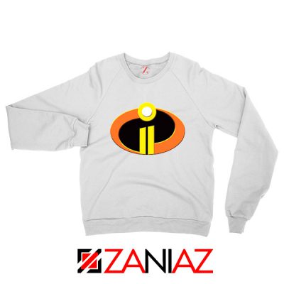 Incredibles Logo Sweatshirt Disney Pixar Halloween Sweaters S-2XL White