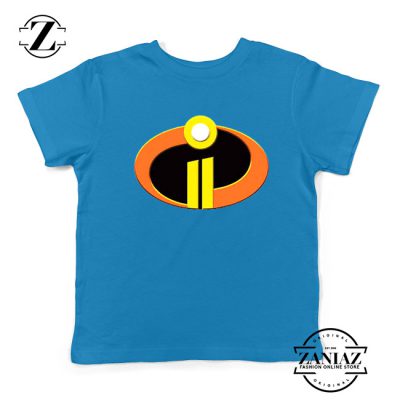 Incredibles Logo Youth Tshirt Disney Pixar Halloween Kids Tee Shirts S-XL Blue