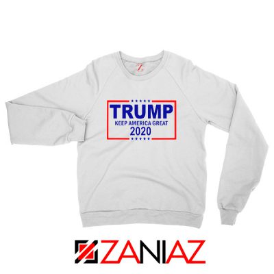 Keep America Great Sweatshirt Trump 2020 Sweater S-2XL White