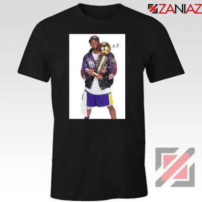 Kobe Bryant Trophy Tshirt NBA Champions Tee Shirts S-3XL