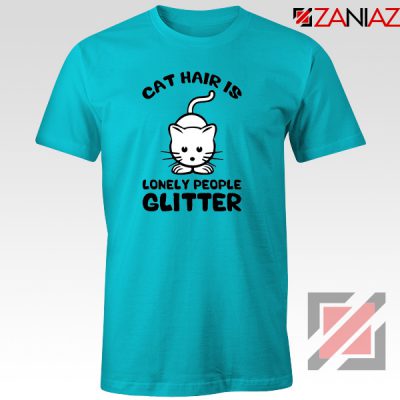 Lonely People Glitter T-Shirt Cat Lover Tee Shirt Size S-3XL