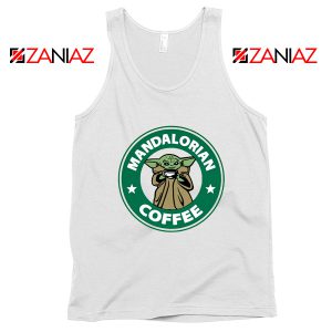Mandalorian Coffee White Tank Top