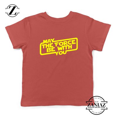 May The Force Be With You Kids Tshirt Obi Wan Kenobi Youth Tee Shirts Red