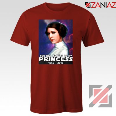 Princess Carrie Fisher Tshirt Star Wars Films Tee Shirts S-3XL Red