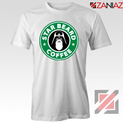 Star Beard Coffee Tshirt Funny Star Wars Tee Shirts S-3XL White