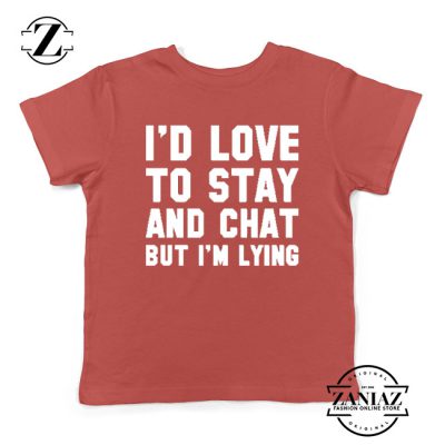 Stay And Chat Graphics Red Kids Tshirt