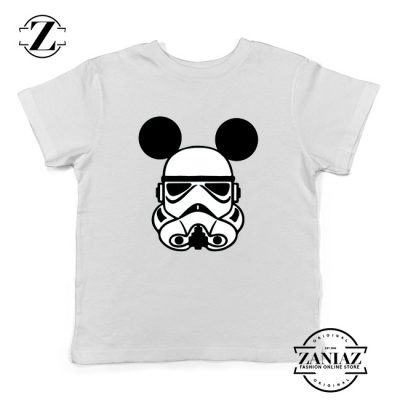 Stormtrooper Mickey Ears Kids Tshirt Star Wars Disney Youth Tee Shirts White