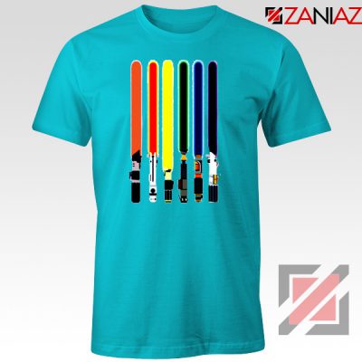 Swords Colors Tshirt Swords Of Star Wars Tee Shirts S-3XL Light Blue