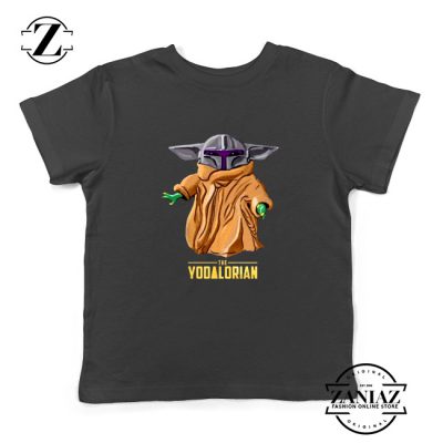 The Yodalorian Kids Tshirt Baby Yoda Star Wars Youth Tee Shirts S-XL Black