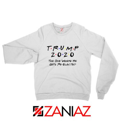Trump 2020 Sweatshirt Republican Gift Sweater S-2XL White