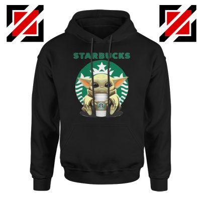 Baby Yoda Hug Starbucks Black Hoodie