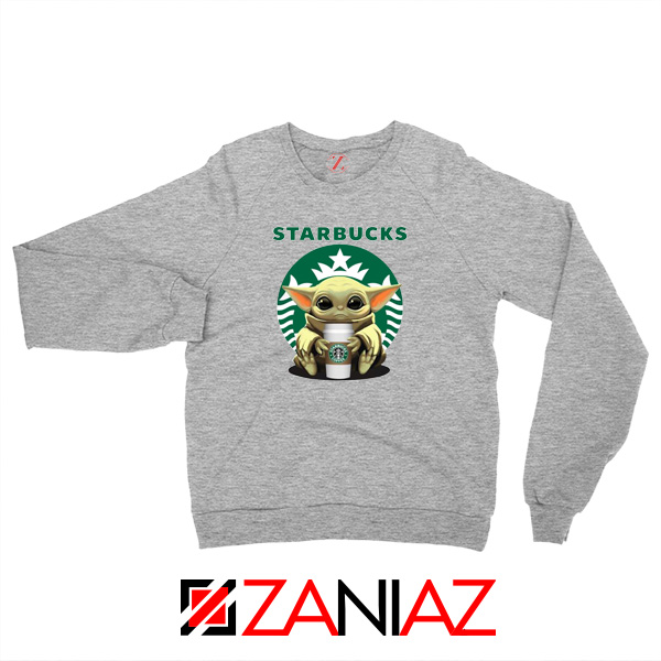 Baby Yoda Hug Starbucks Grey Sweatshirt