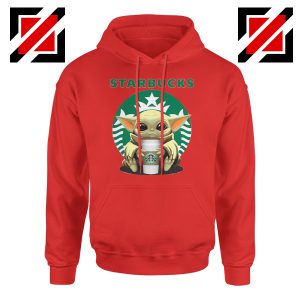 Baby Yoda Hug Starbucks Red Hoodie