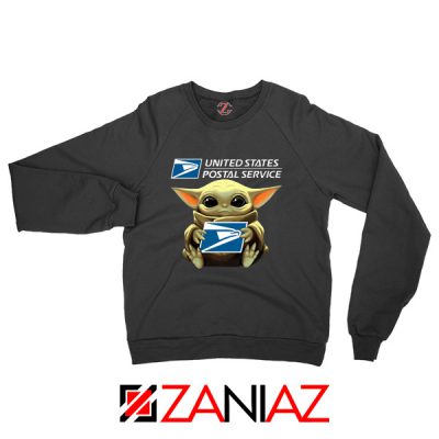 Baby Yoda Postal Service Black Sweater