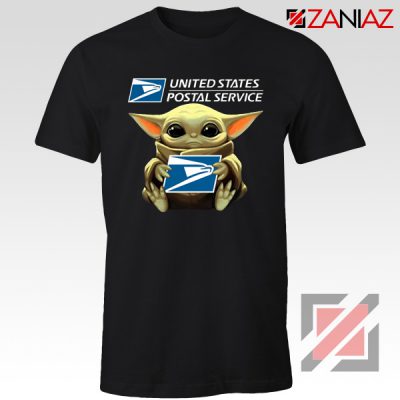 Baby Yoda US Postal Service Black Tshirt