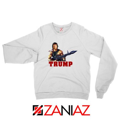 Donald Trump Rambo White Sweater
