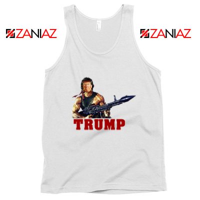 Donald Trump Rambo White Tank Top