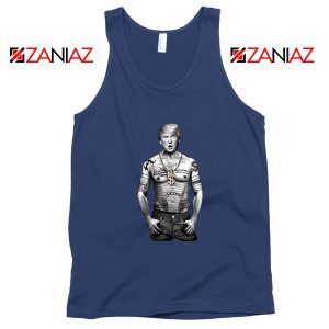 Gangster Donald Trump Navy Tank Top