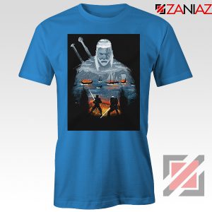 Geralt And Eredin Blue Tee Shirt