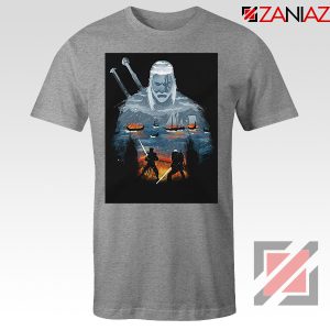 Geralt And Eredin Grey Tee Shirt