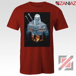 Geralt And Eredin Red Tee Shirt