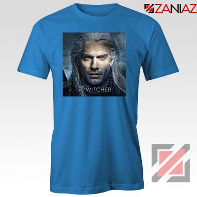 Henry Cavill Serial The Witcher Blue Tshirt