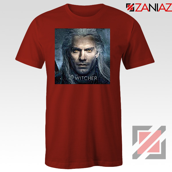 Henry Cavill Serial The Witcher Red Tshirt