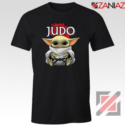 Judo Baby Yoda Black Tshirt Olympic Sport