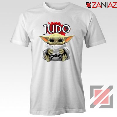 Judo Baby Yoda White Tshirt Olympic Sport