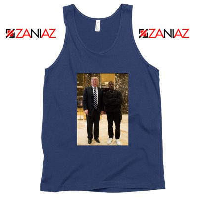 Kanye West and Donald Trump Navy Tank Top