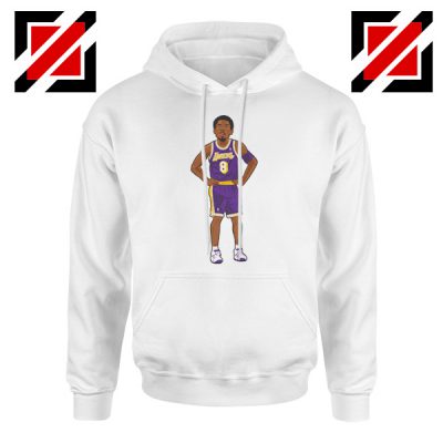 Lakers 8 Kobe Bryant White Palyer Hoodie
